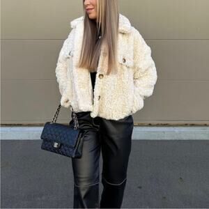 Zara Teddy Bear Sherpa Jacket
